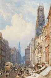 Fleet Street, Londyn, 1834 (wc na papierze)
